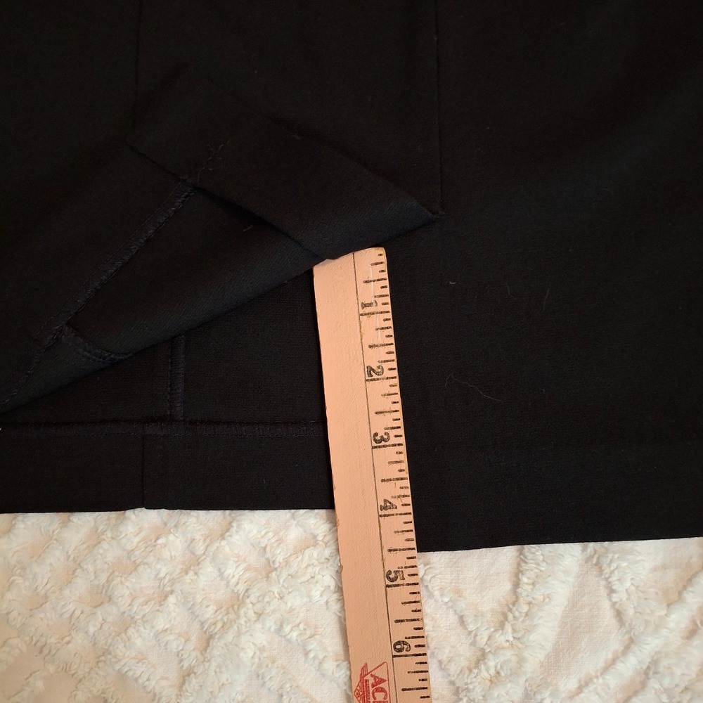 Ann Taylor Loft Womens 10 Pencil Skirt Black Stretch Career Business Back Vent - Picture 7 of 7